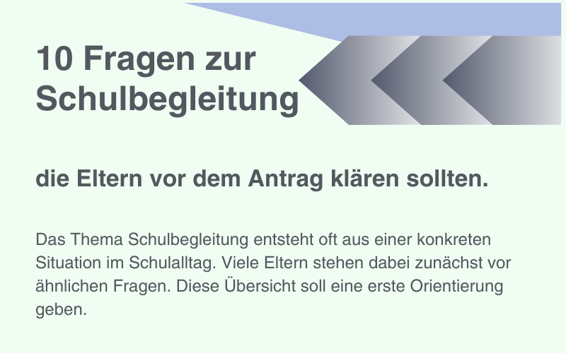 PDF Übersicht zu den Fragen zur Schulbegleitung vor der Antragsstellung
